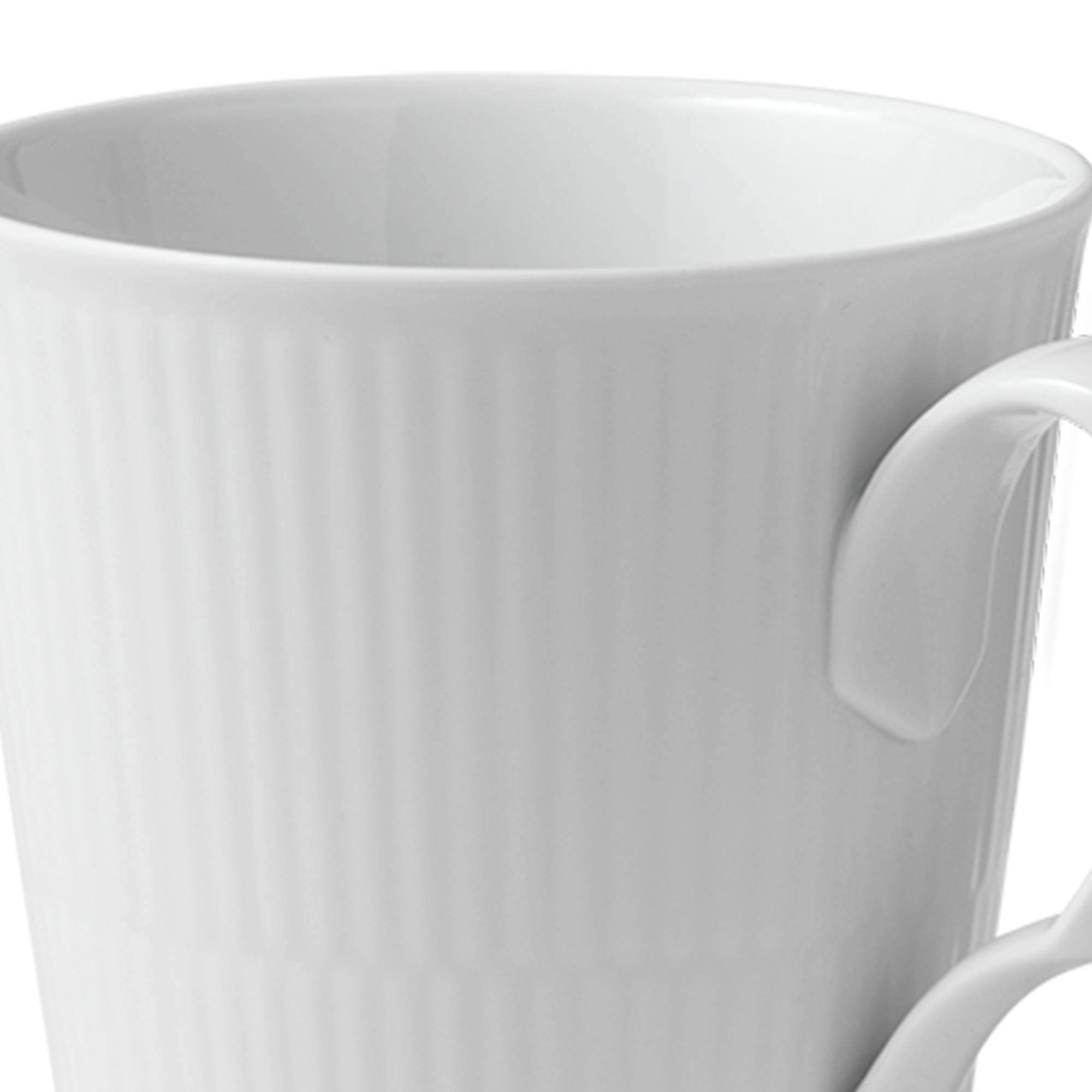 Zoom billed af Hvid Riflet Krus 37 cl, 2 stk